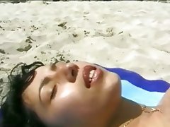 Beach, Brunette, Facial, Hardcore